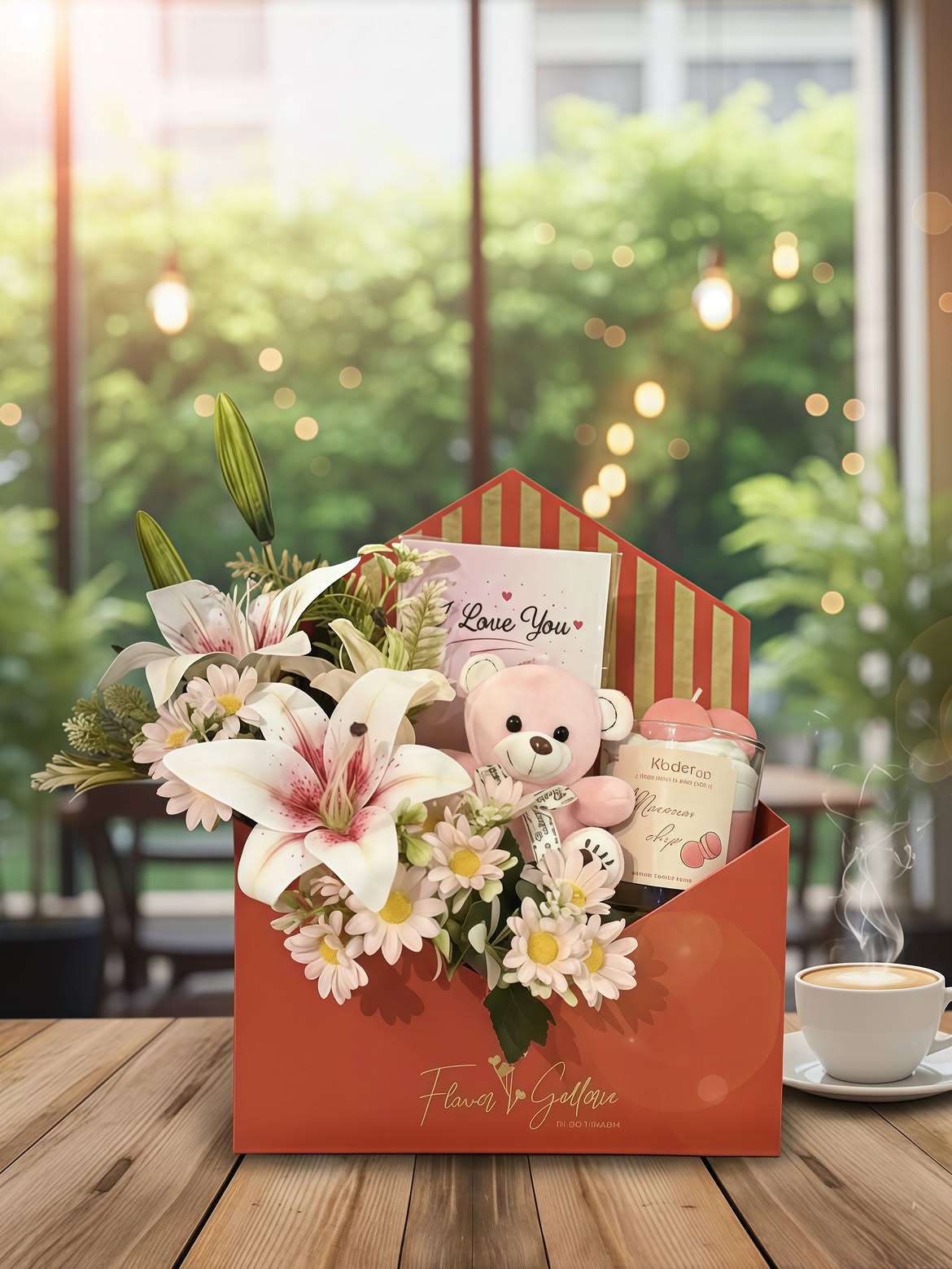 Envelope Pink Lily & Chocolate