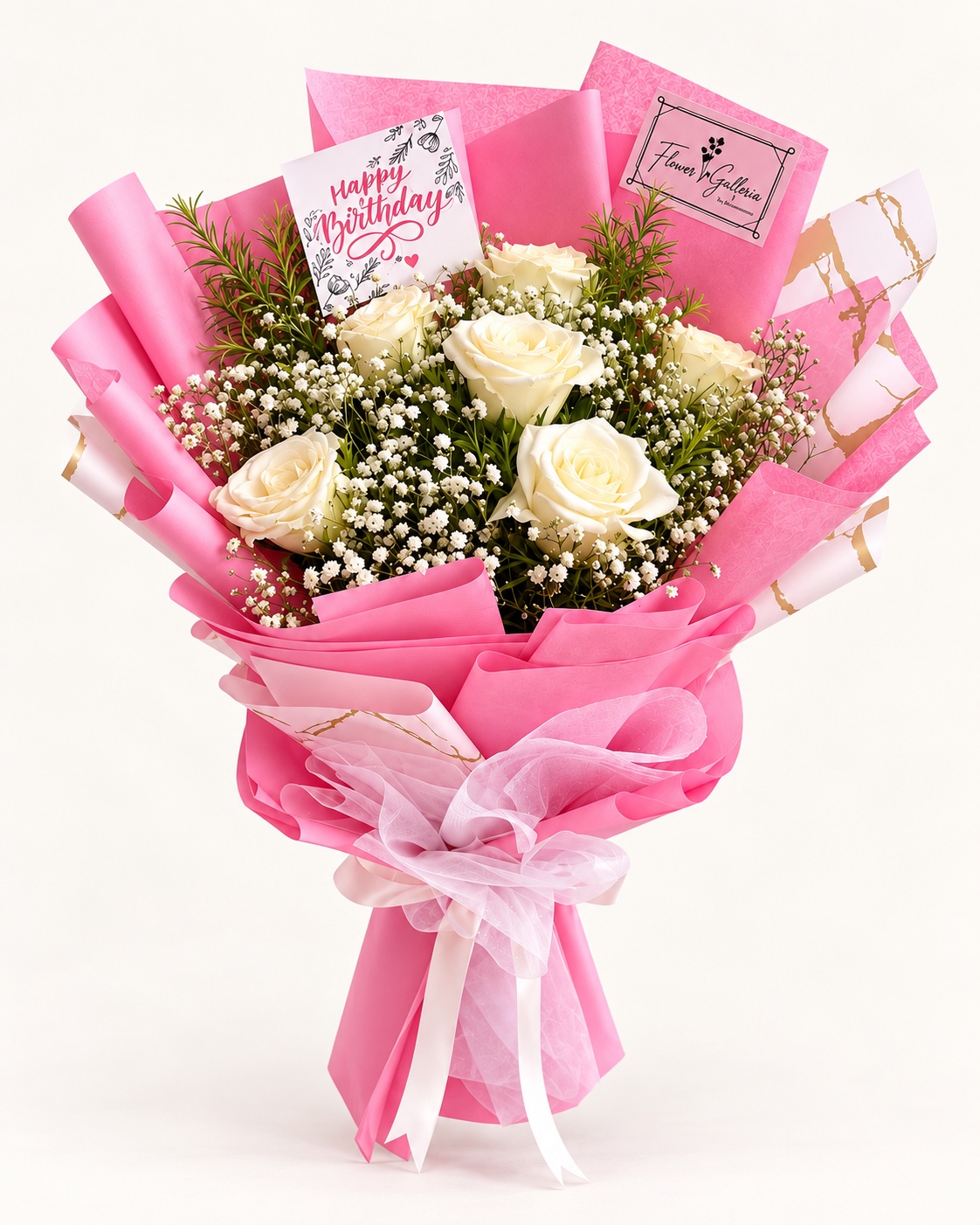 Pink n white bouquet
