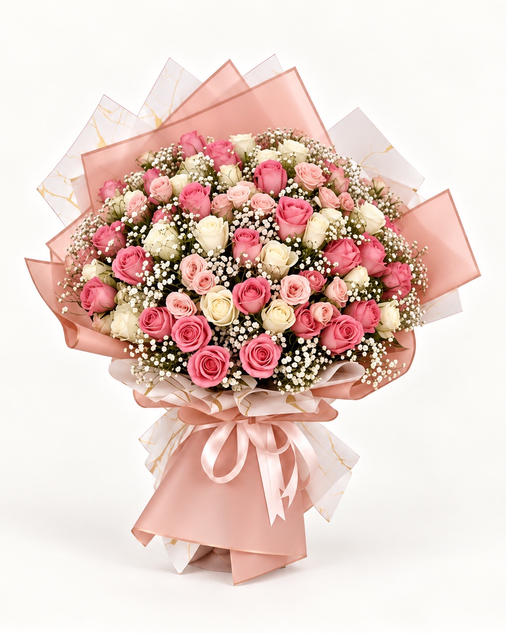 Oversized pink & white