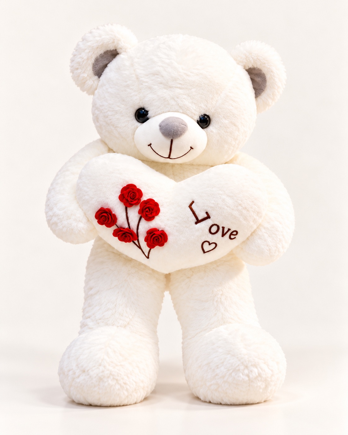 Blushing Love Teddy Bear (White)