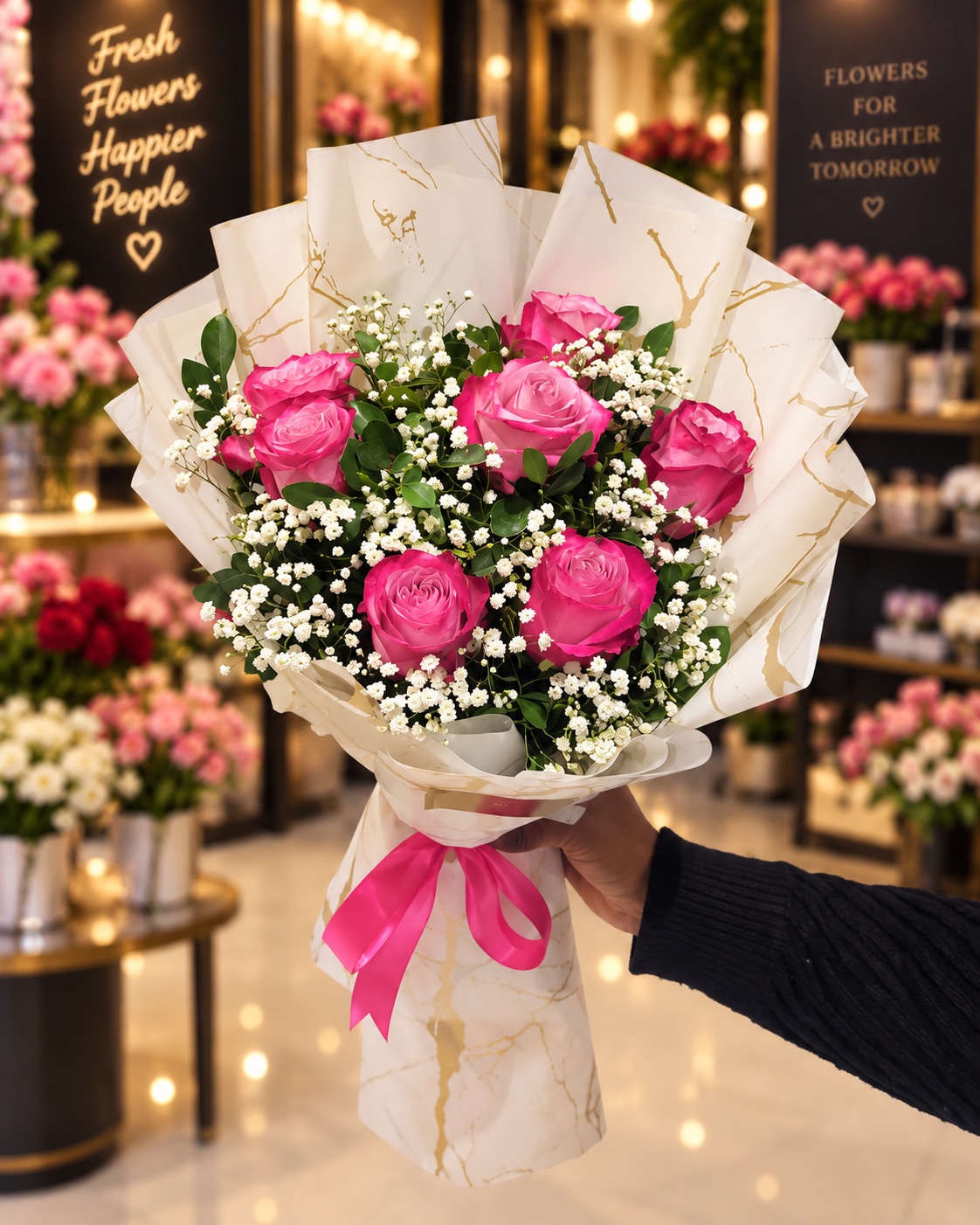 Pastel rose bouquet