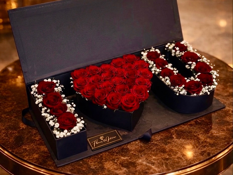 Romantic love roses bouquet