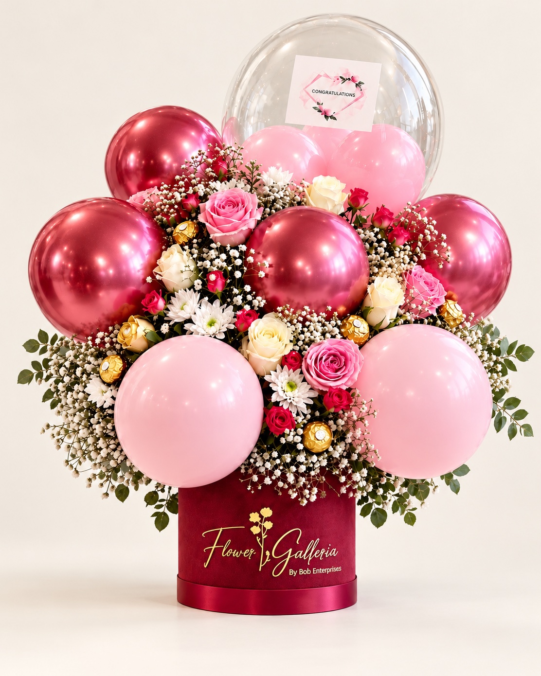 Birthday box arrangement